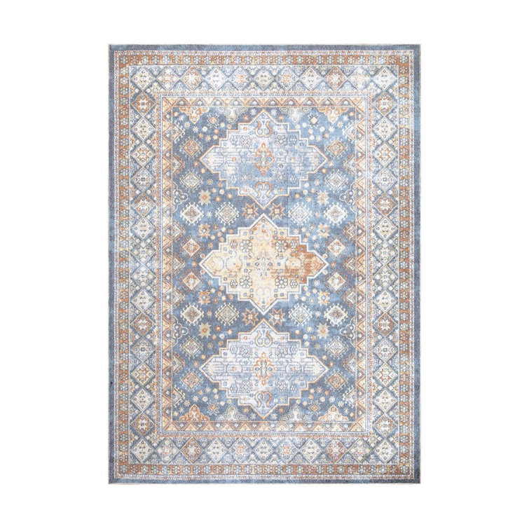 Latitude Vive Aristide Blue/Yellow/Grey Rug Wayfair.co.uk